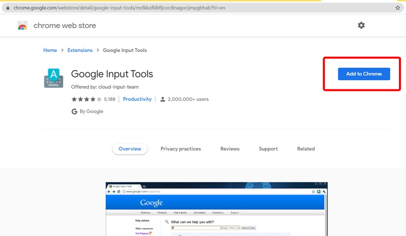 Google Input Tools Chrome Extension
